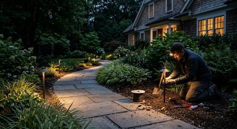 Terrace Lighting Installation in Orem, UT